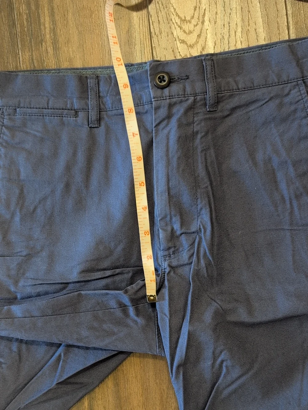 J. Crew 9 In Inseam Blue Flat-Front Chino Shorts